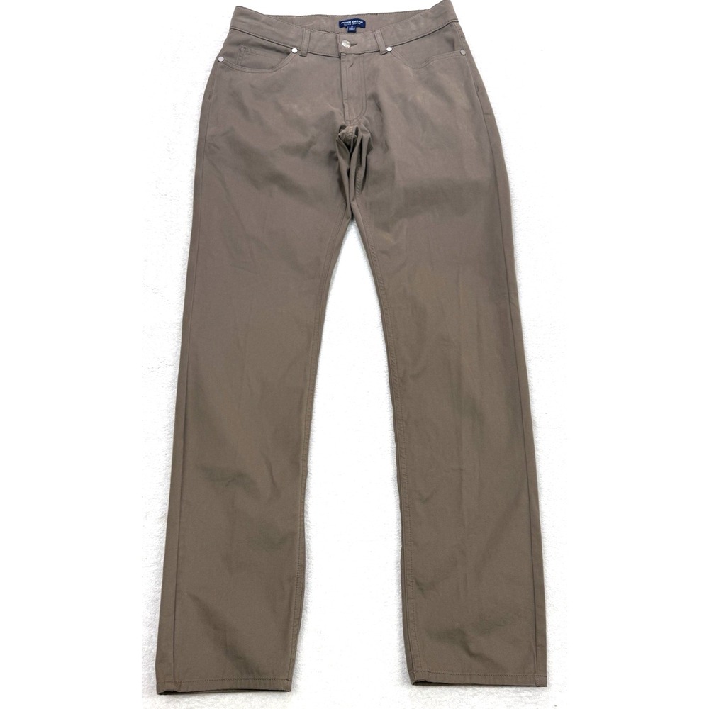 Peter Millar Delvin Pants Men's 32x33 Rye 5 Pocket Twill Tailored Fit‎ NWT $245